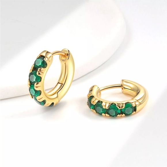 Jewelry - Zircon Earrings European And Fashion Earrings High Grade Gold Ear Buckles